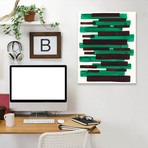 Deep Green Primitive Stripe (5"H x 7"W x 1"D)