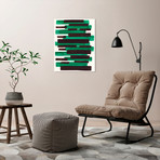 Deep Green Primitive Stripe (5"H x 7"W x 1"D)