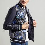 James Leather Jacket // Black + Blue (Euro: 56)