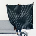 Monoline Triangles Throw Blanket