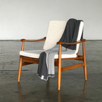 Gray Divide Throw Blanket