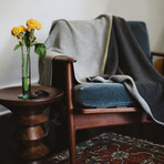 Gray Divide Throw Blanket