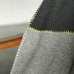 Gray Divide Throw Blanket