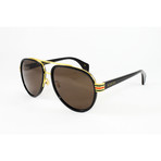 Men's GG0447S Sunglasses // Black + Brown