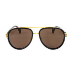 Men's GG0447S Sunglasses // Black + Brown