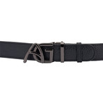 Andre Giroud // Exotic Alligator Belt // Navy Blue (Black Buckle)