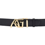 Andre Giroud // Exotic Alligator Belt // Navy Blue (Black Buckle)