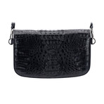 Exotic Alligator Clutch Bag // Black