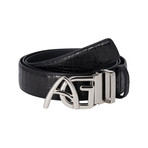 Andre Giroud // Exotic Alligator Belt // Black (Black Buckle)