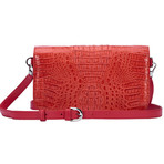 Exotic Alligator Clutch Bag // Red