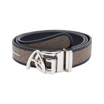Exotic Stingray Belt // Taupe + Silver Buckle