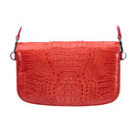 Exotic Alligator Clutch Bag // Red