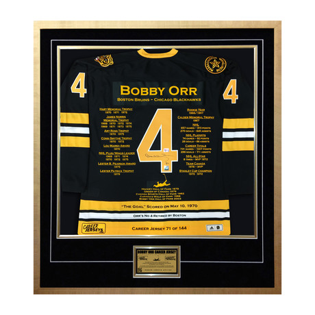 Bobby Orr Signed + Framed Boston Bruins Career Jersey // Limited Edition