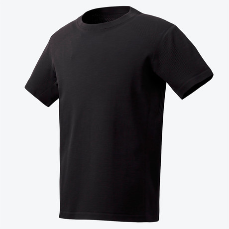 Capture // Synchknit Short Sleeve Shirt // Black (S)