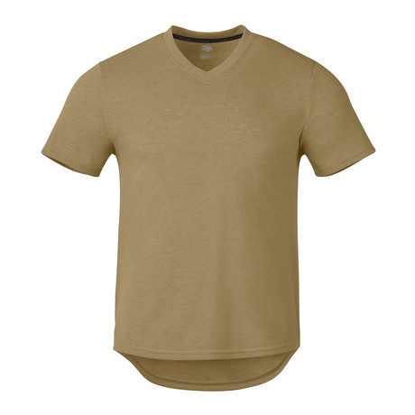 Spotless // V-Neck Short Sleeve Shirt // Khaki (S)