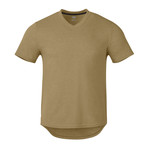 Spotless // V-Neck Short Sleeve Shirt // Khaki (L)