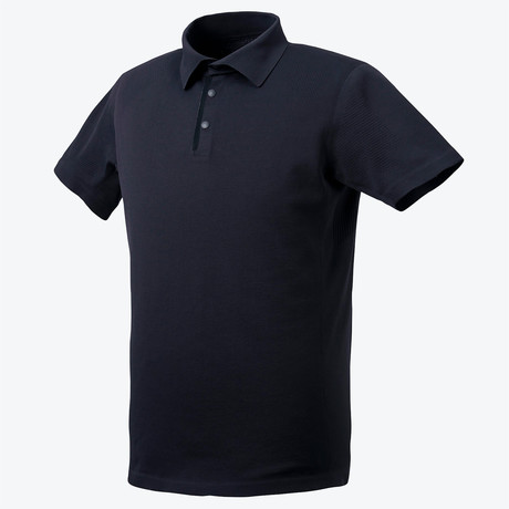 Commute // Synchknit Short Sleeve Polo Shirt // Navy Graphite (S)