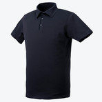 Commute // Synchknit Short Sleeve Polo Shirt // Navy Graphite (2XL)