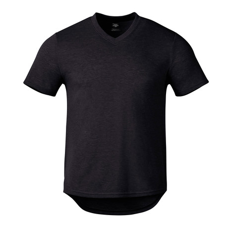 Spotless // V-Neck Short Sleeve Shirt // Black (S)