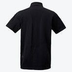 Commute // Synchknit Short Sleeve Polo Shirt // Black (S)