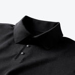 Commute // Synchknit Short Sleeve Polo Shirt // Black (S)