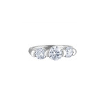 Estate 18k White Gold Diamond Ring // Ring Size: 5.25