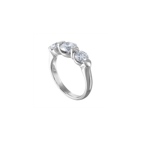 Estate 18k White Gold Diamond Ring // Ring Size: 5.25