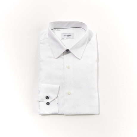 Tony Tailored Fit Long Sleeve Dress Shirt // White (US: 14.5R)