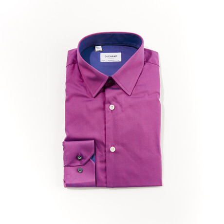 Todd Tailored Fit Long Sleeve Dress Shirt // Purple (US: 14.5R)