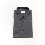 Evan Tailored Fit Long Sleeve Dress Shirt // Charcoal (US: 16.5R)