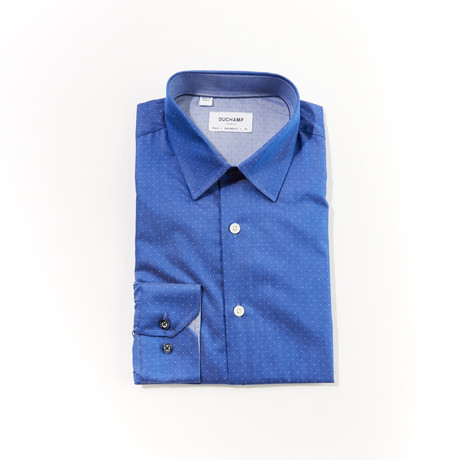 Hunter Tailored Fit Long Sleeve Dress Shirt // Blue (US: 14.5R)