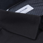 Steven Tailored Fit Long Sleeve Dress Shirt // Black (US: 18R)