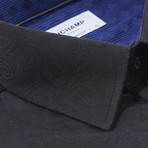 Daniel Tailored Fit Long Sleeve Dress Shirt // Black (US: 14.5R)