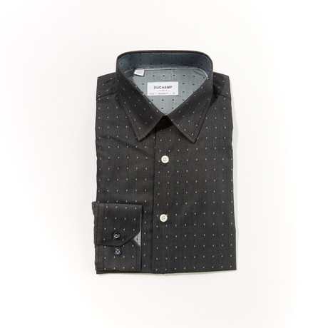 Jerry Tailored Fit Long Sleeve Dress Shirt // Charcoal (US: 14.5R)