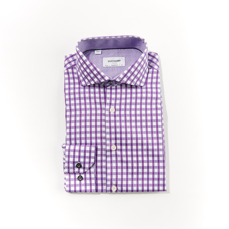 Simon Tailored Fit Long Sleeve Dress Shirt // Purple (US: 14.5R)