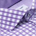Simon Tailored Fit Long Sleeve Dress Shirt // Purple (US: 18R)