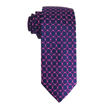 Epsilon // Men's Silk Necktie // Fuchsia