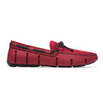 Braided Lace Loafer // Deep Red + Navy (US: 8.5)