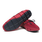 Braided Lace Loafer // Deep Red + Navy (US: 10)