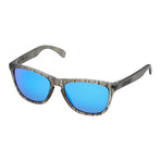 Unisex Frogskins Sunglasses // Matte Gray + Ink Sapphire