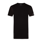 Suede Zip T-Shirt // Black (M)