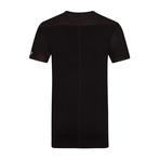 Suede Zip T-Shirt // Black (M)