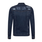 Distressed Denim Jacket // Blue (M)