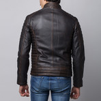 Spike Leather Jacket // Brown (Euro: 56)