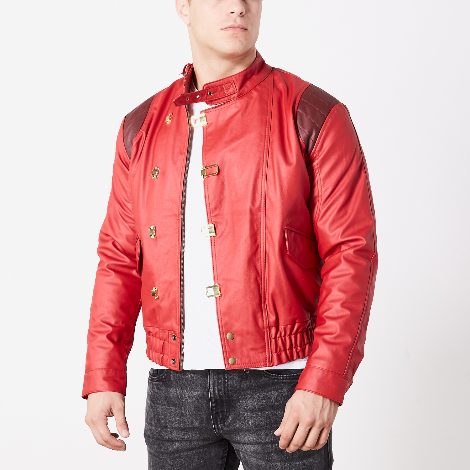 Akira Leather Moto Jacket // Red (L) - Luca Designs PERMANENT STORE ...