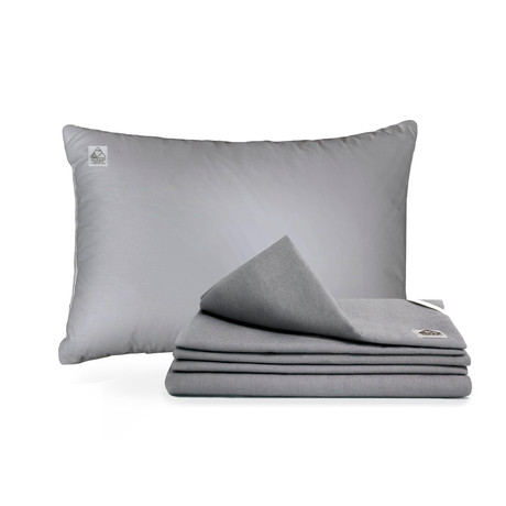 Alpha™ Self-Cleaning Sheets Deluxe Silver Set // King Pillows (Queen)