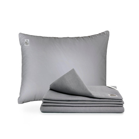 Alpha™ Self-Cleaning Sheets Deluxe Silver Set // Euro Pillows (Queen)