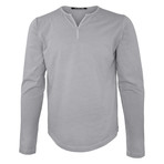 Caleb Long Sleeve Shirt // Gray (Large)
