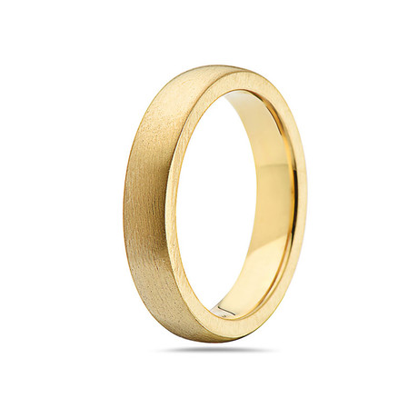 Brushed Band Ring // 4mm // Yellow (5)