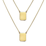 Box Chain Scapular Necklace // Yellow